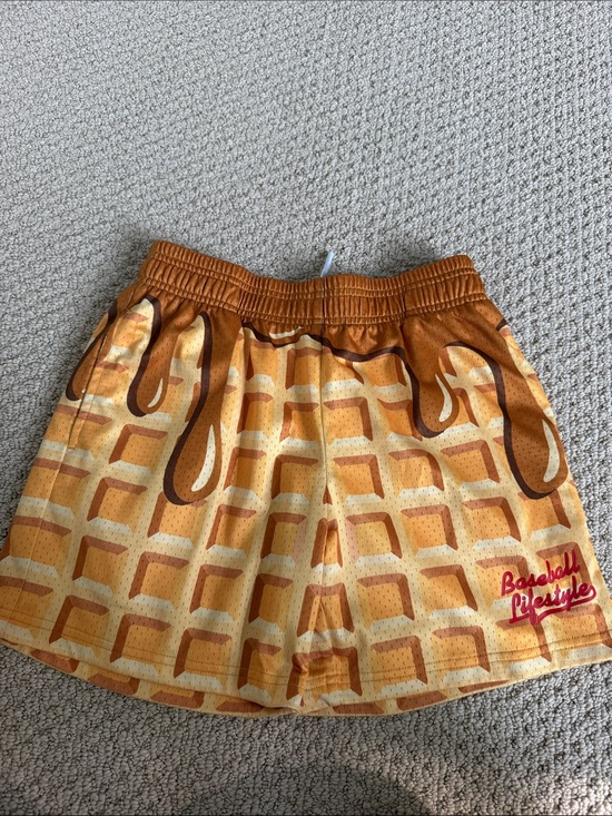 Baseball Lifestyle 101 Other - Baseball Lifestyle Waffle-Print Boys Shorts in Golden Brown